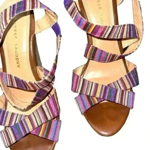 CHINESE LAUNDRY RAINBOW STRAPPY WEDGES - Picture 5 of 5